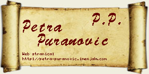 Petra Puranović vizit kartica